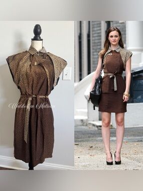 ASO BLAIR WALDORF LEOPARD PRINT DRESS